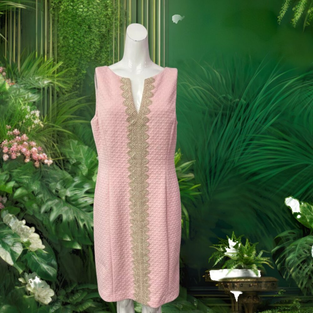 Pappagallo Pink Quilted Sleeveless Dress * NWT